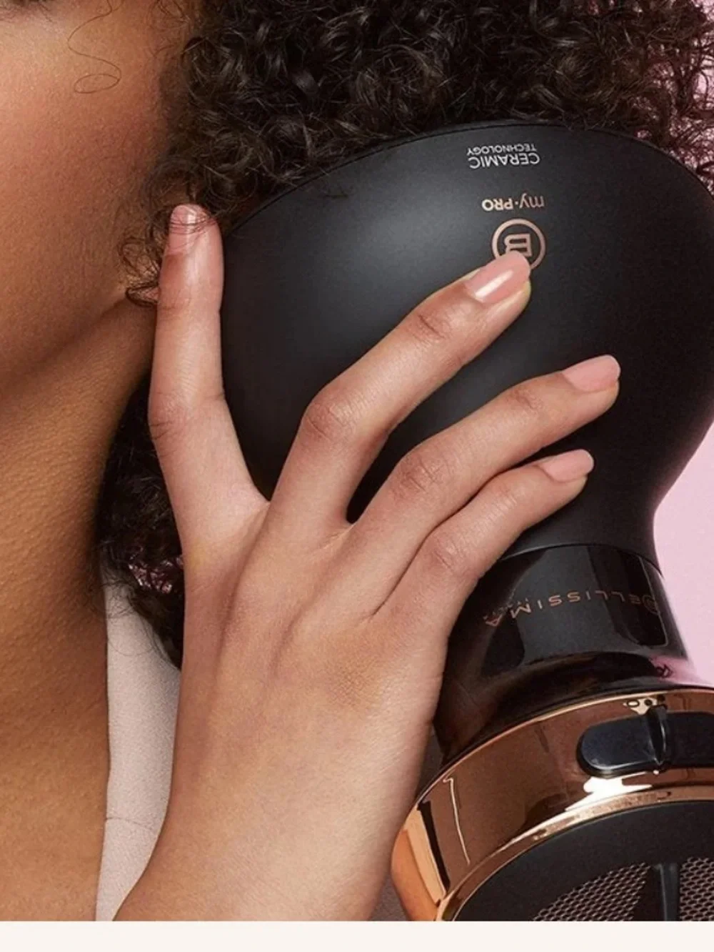 BELLISSIMA Italia Diffon Ceramic Curly Hair Dryer, a 2-in-1 tool comb